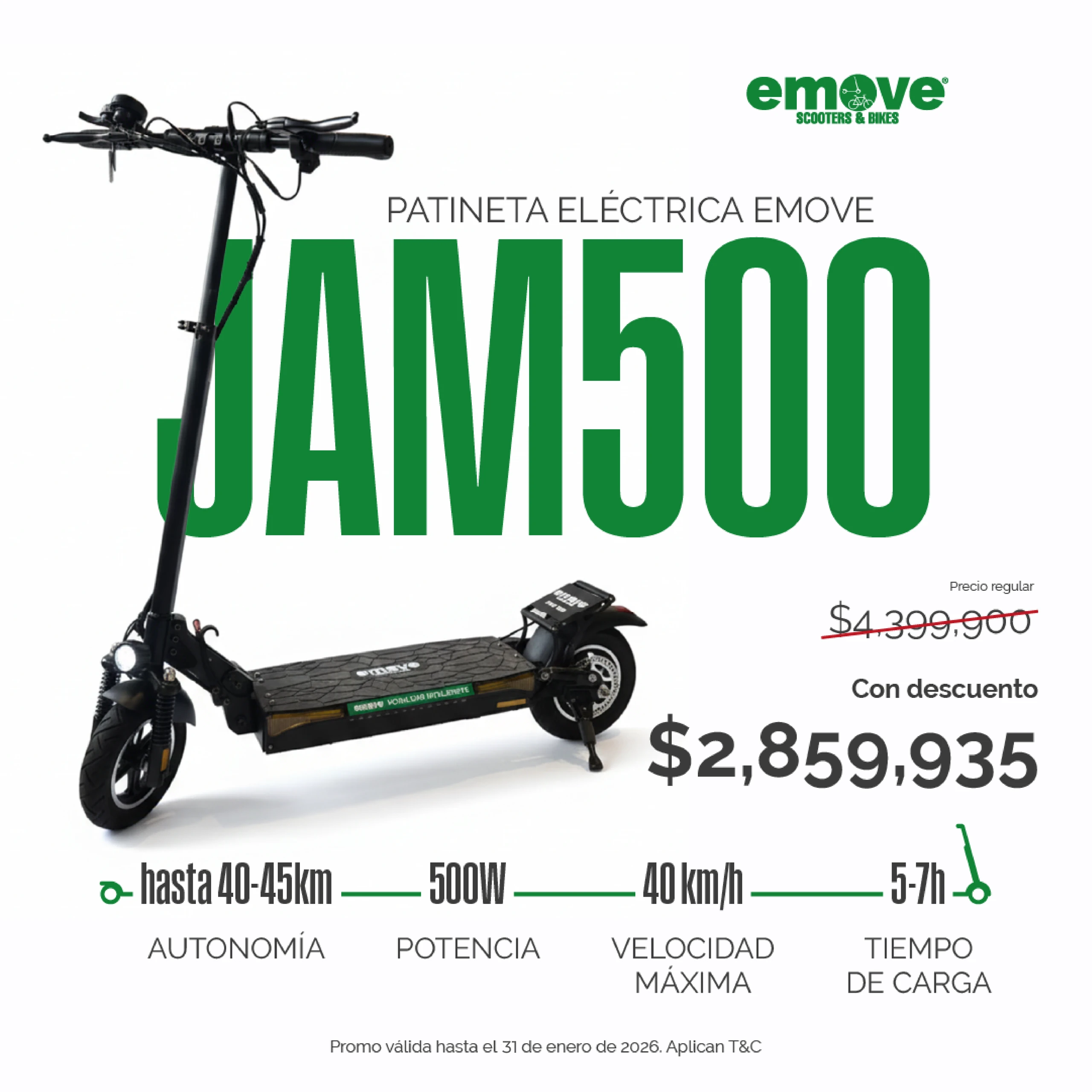Scooter Eléctrica Emove Jam 500