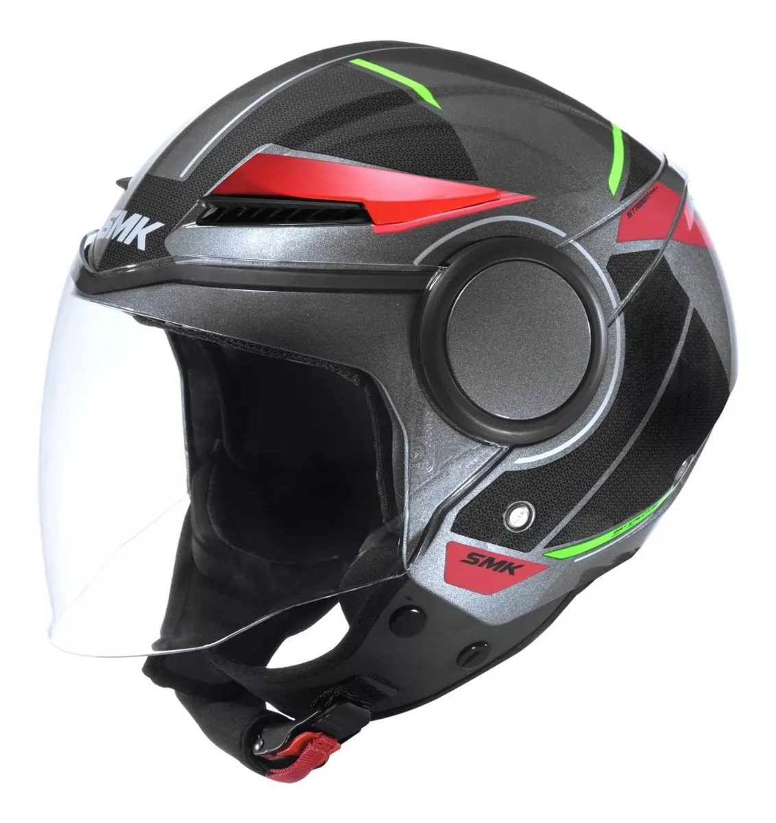 Casco Smk Streem Negro Rojo Brillante S - Emove | e-Scooters Patinetas Eléctricas