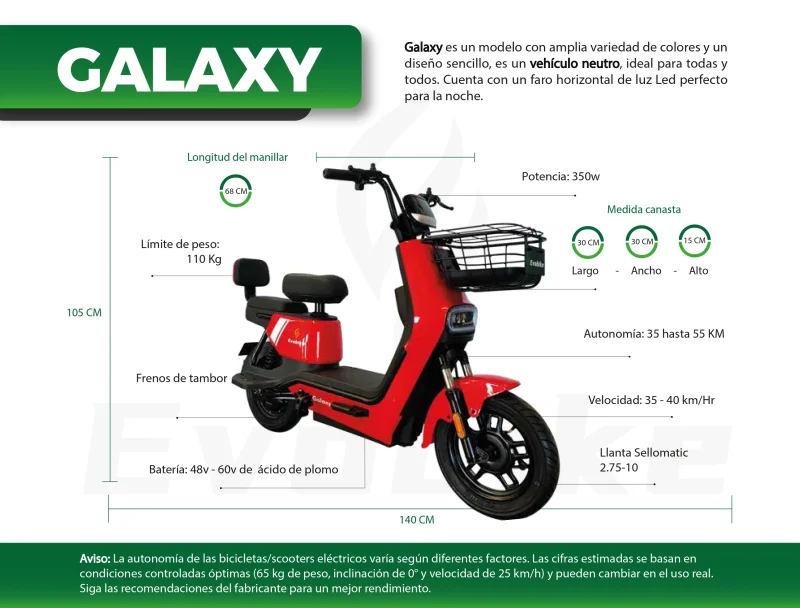 Bicicleta Eléctrica Evobike Galaxy - Imagen 8