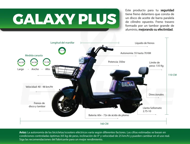 Bicicleta eléctrica Evobike Galaxy Plus - Imagen 2