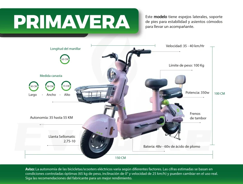 Bicicleta Eléctrica Evobike Primavera - Imagen 5