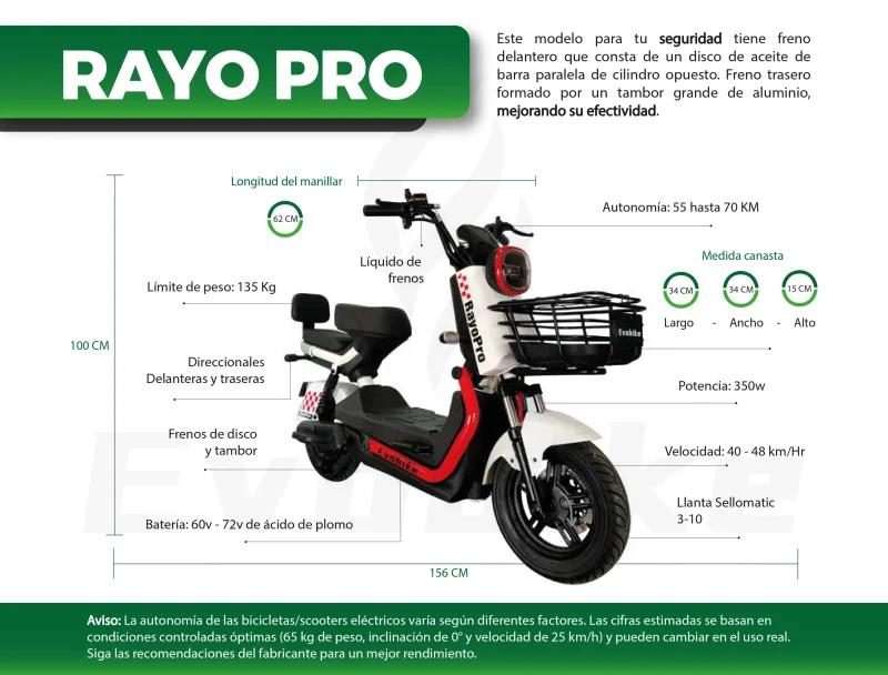 Bicicleta eléctrica Evobike Rayo Pro - Imagen 2