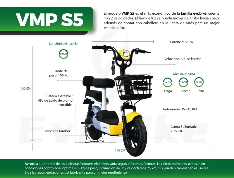 Bicicleta eléctrica Evobike VMPS5 - Imagen 12