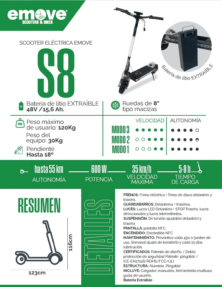 Scooter Eléctrica Emove S8 - Imagen 2