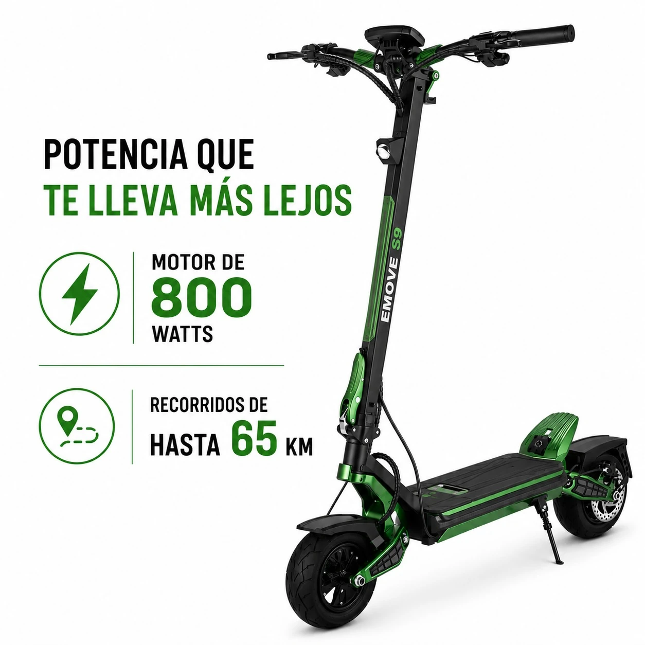 Patineta Eléctrica EMOVE S9 800W Max 40 km/h con Batería extraíble - Imagen 3