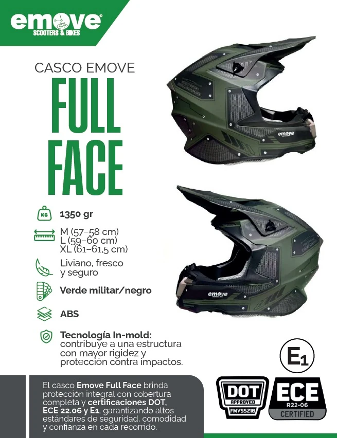 Casco Full Face Emove - Imagen 7