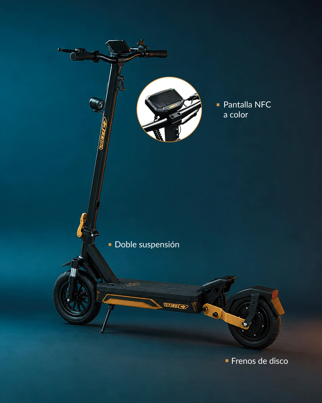 Patineta Eléctrica VSETT C7 800W Max 40 km/h - Imagen 3