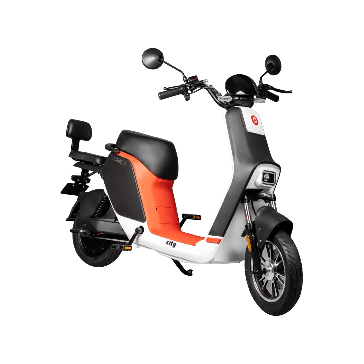 Moped Eléctrico MINCA City 350W negro mate con rojo